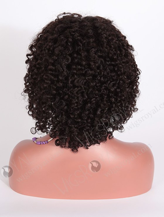 In Stock Brazilian Virgin Hair 14" Tight Curl Natural Color Full Lace Glueless Wig GL-04003-1703
