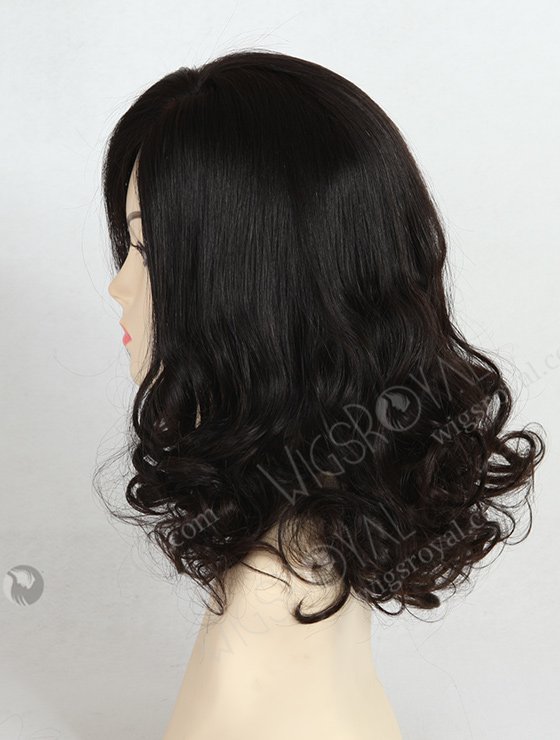 In Stock Brazilian Virgin Hair 16" Straight with Curl Tip Natural Color Silk Top Glueless Wig GL-04041-1990