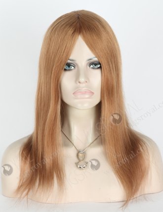 In Stock European Virgin Hair 14" Straight 8a# Color Silk Top Glueless Wig GL-08076