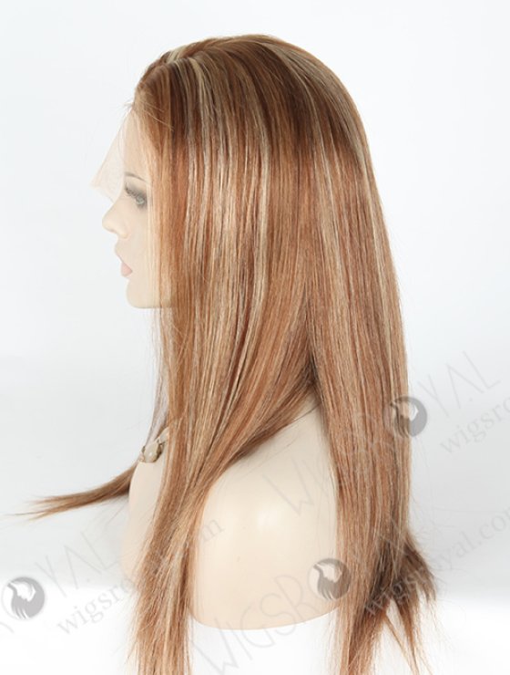 In Stock Brazilian Virgin Hair 18" Straight 6/8a/22# Highlights Lace Front Wig MLF-04026-2243