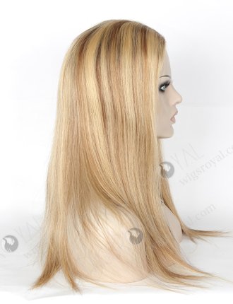 In Stock European Virgin Hair 16" Straight T9/22# with 9# Highlight Silk Top Glueless Wig GL-08051