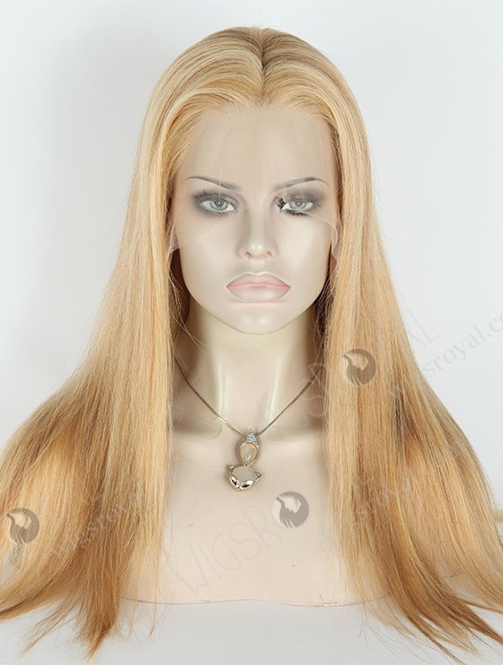 In Stock Brazilian Virgin Hair 18" Straight 27#/8a# Highlights Color Lace Front Wig MLF-04015