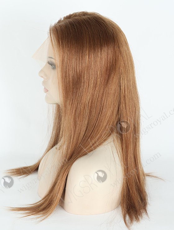 In Stock Brazilian Virgin Hair 16" Straight 6#/8# Evenly Blended Color Lace Front Wig MLF-04018-2166