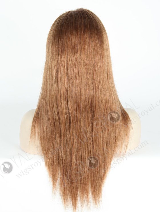 In Stock Brazilian Virgin Hair 16" Straight 6#/8# Evenly Blended Color Lace Front Wig MLF-04018-2167