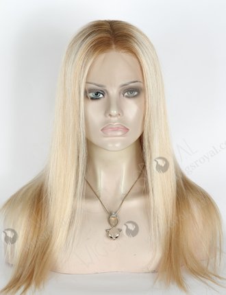 In Stock Brazilian Virgin Hair 18" Straight T8/60/25/8# highlights Lace Front Wig MLF-04023