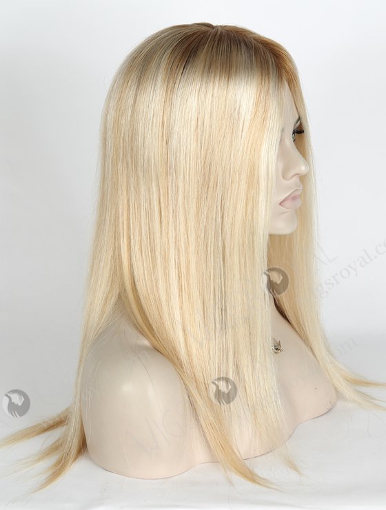 In Stock European Virgin Hair 16" Straight T8/60/25/8# Highlights Color Silk Top Glueless Wig GL-08086-2598