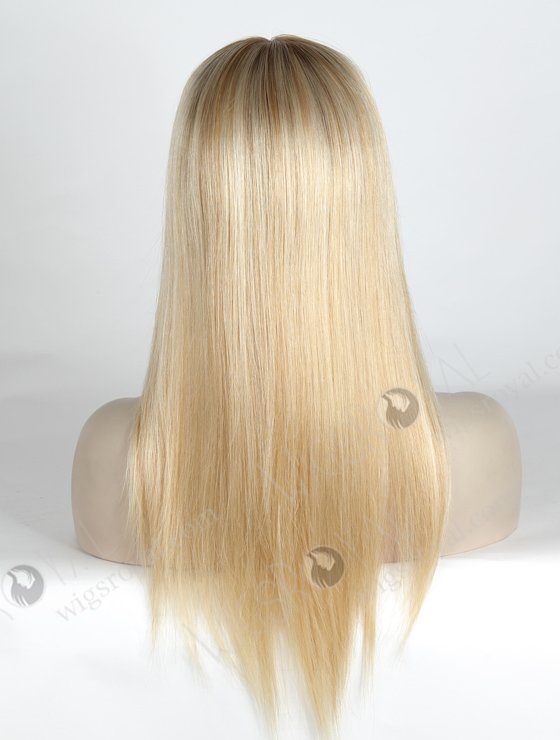 In Stock European Virgin Hair 16" Straight T8/60/25/8# Highlights Color Silk Top Glueless Wig GL-08086-2600