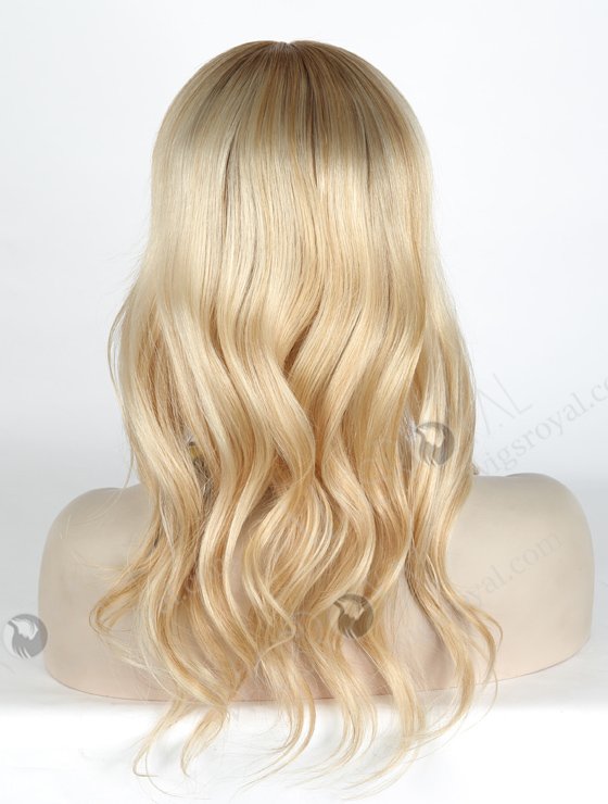 In Stock European Virgin Hair 14" Slight Wave T8/60/25/8# Highlights Color Silk Top Glueless Wig GL-08083-2572