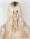 In Stock European Virgin Hair 18" Straight T9/white Color Silk Top Glueless Wig GL-08058