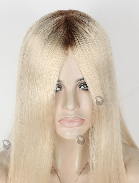 In Stock European Virgin Hair 18" Straight T9/white Color Silk Top Glueless Wig GL-08058-2784