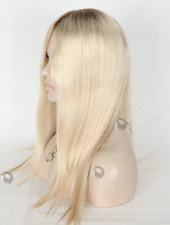 In Stock European Virgin Hair 18" Straight T9/white Color Silk Top Glueless Wig GL-08058-2786