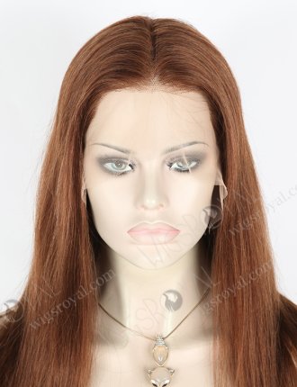 In Stock Indian Remy Hair 18" Straight 4# Color Lace Front Wig MLF-01004