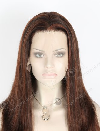 In Stock Indian Remy Hair 16" Straight 1#/3# Evenly Blended With 33# Highlights Color Lace Front Wig MLF-01007