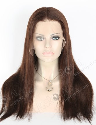In Stock Indian Remy Hair 18" Straight 2a# Color Lace Front Wig MLF-01002