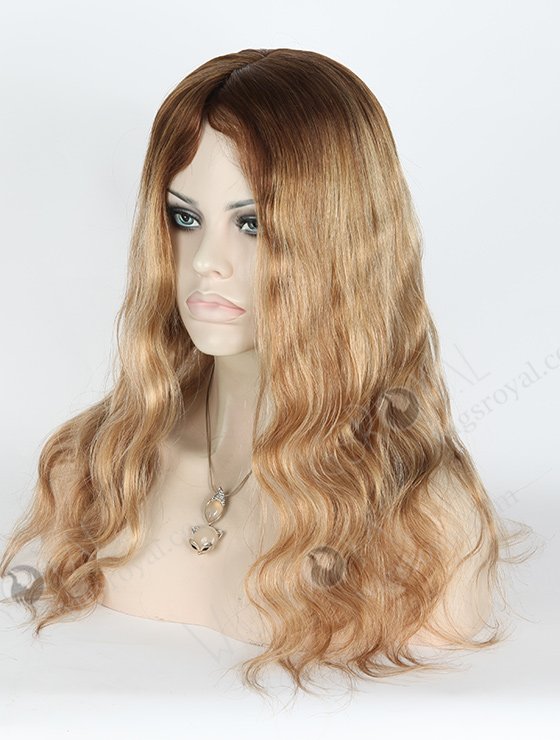 In Stock European Virgin Hair 18" Body Wave Color B116# Silk Top GluelessWig GL-08072-2729