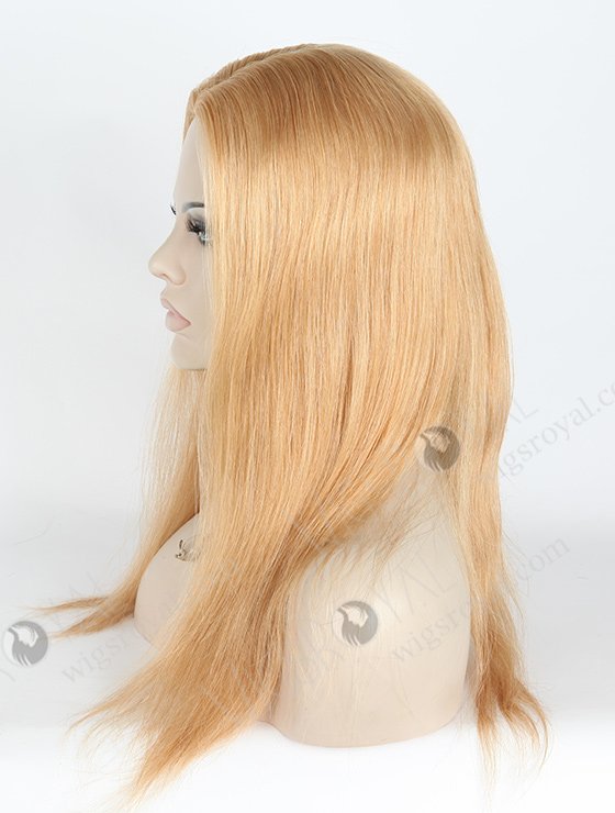 In Stock European Virgin Hair 18" Straight 18/22# Evenly Blended Color Silk Top Glueless Wig GL-08036-2714