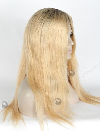 In Stock European Virgin Hair 18" Straight T9/24# Color Silk Top Glueless Wig GL-08074