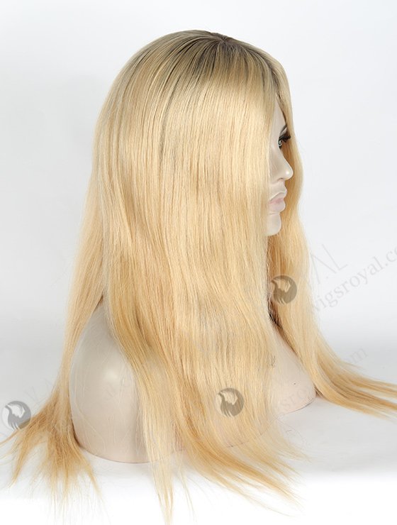 In Stock European Virgin Hair 18" Straight T9/24# Color Silk Top Glueless Wig GL-08074-2843