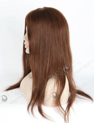 In Stock European Virgin Hair 18" Straight 4# Color Silk Top Glueless Wig GL-08030