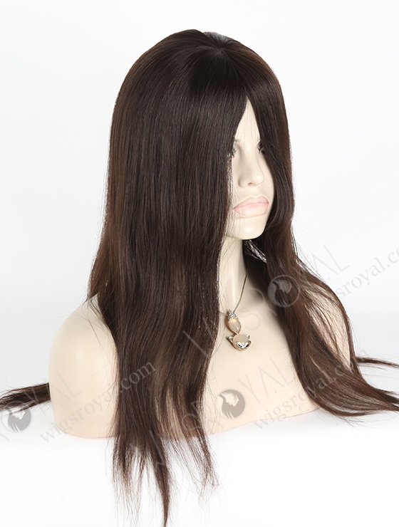 In Stock European Virgin Hair 18" Natural Straight Natural Color Silk Top Glueless Wig GL-08003-2665
