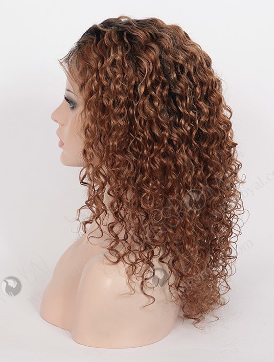 Dark Roots Brown Curly Brazilian Hair Wig WR-LW-074-2973