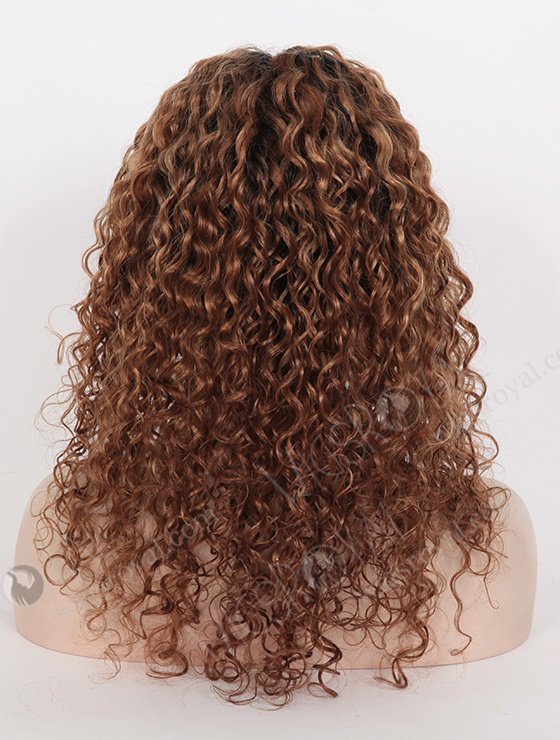 Dark Roots Brown Curly Brazilian Hair Wig WR-LW-074-2974
