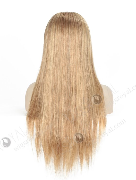 In Stock European Virgin Hair 20" Straight T9/22# with 9# Highlights Silk Top Glueless Wig GL-08049-2916