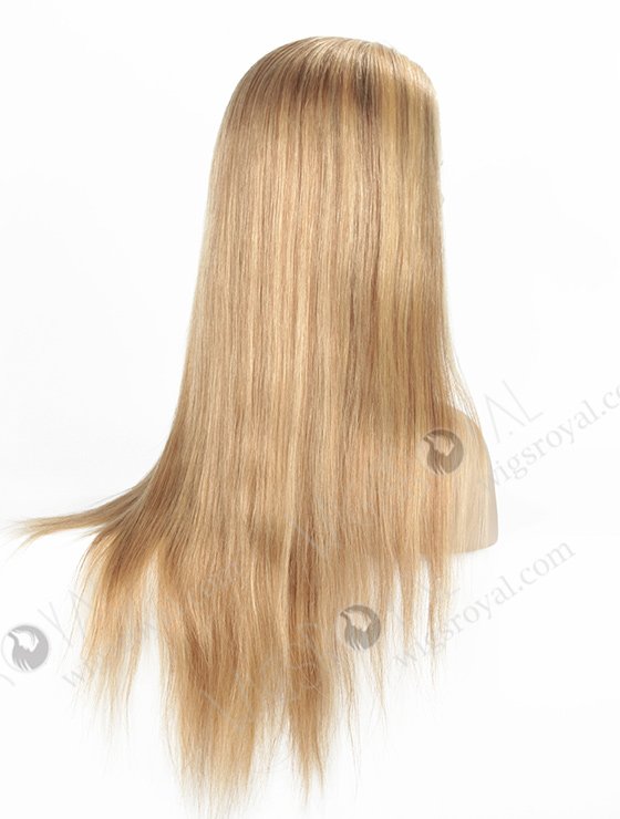 In Stock European Virgin Hair 20" Straight T9/22# with 9# Highlights Silk Top Glueless Wig GL-08049-2913