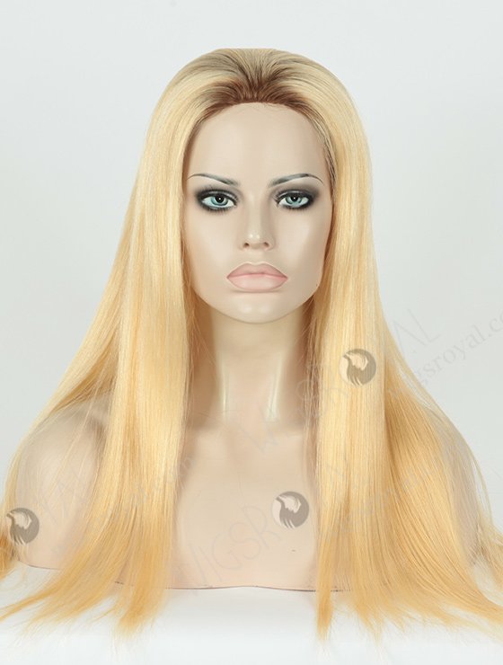 In Stock European Virgin Hair 20" Straight T9/613# Color Silk Top Glueless Wig GL-08041-2869