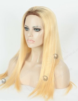 In Stock European Virgin Hair 20" Straight T9/613# Color Silk Top Glueless Wig GL-08041