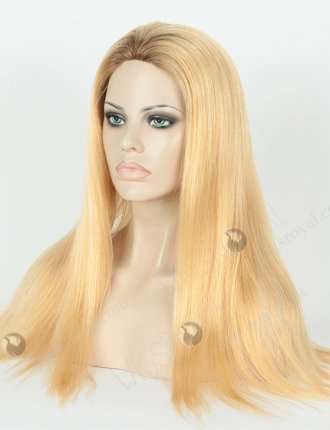 In Stock European Virgin Hair 20" Straight T9/24# Color Silk Top Glueless Wig GL-08075