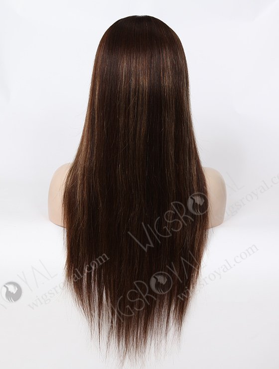 22 Inches European Hair Brown with Blonde Highlights Wig WR-LW-071-2949
