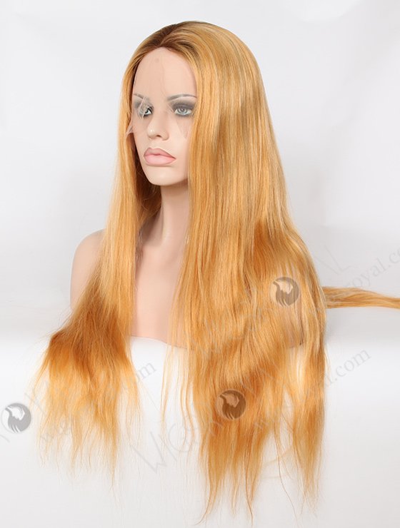 Brown Roots Blonde Color Chinese Hair Wig WR-LW-072-2959