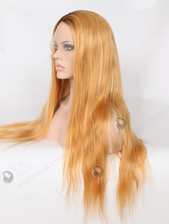 Brown Roots Blonde Color Chinese Hair Wig WR-LW-072-2958