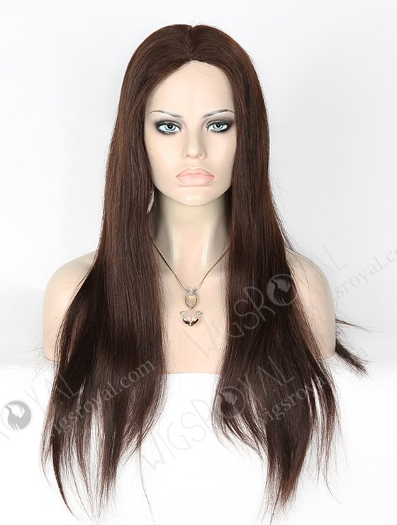In Stock European Virgin Hair 20" Straight 2/3# Evenly Blended Silk Top Glueless Wig GL-08040-2877