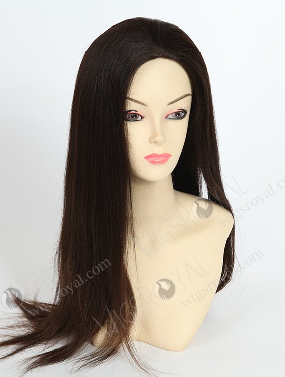 In Stock European Virgin Hair 20" Natural Straight Natural Color Silk Top Glueless Wig GL-08009-3062