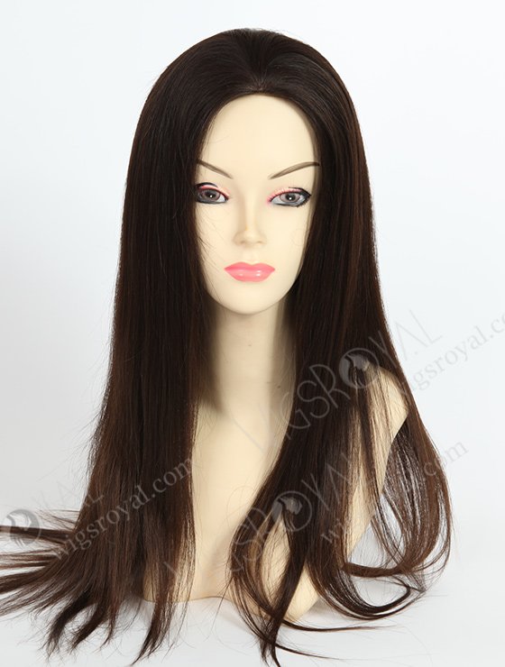 In Stock European Virgin Hair 20" Natural Straight Natural Color Silk Top Glueless Wig GL-08009-3059