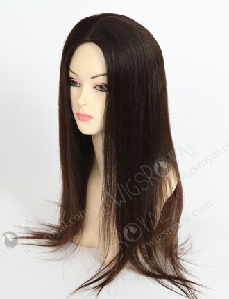 In Stock European Virgin Hair 20" Natural Straight Natural Color Silk Top Glueless Wig GL-08015
