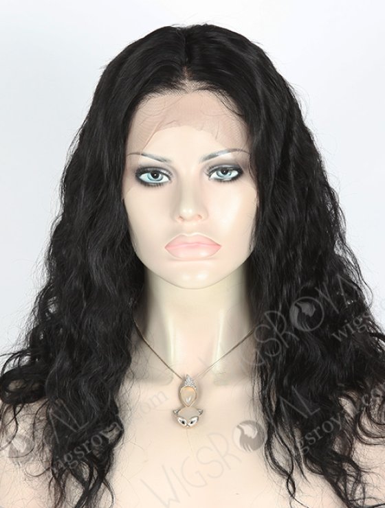 In Stock Indian Remy Hair 18" Deep Body Wave Color #1b Lace Front Wig MLF-01010