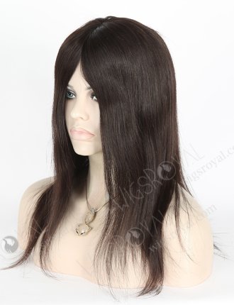 In Stock Chinese Virgin Hair 14" Natural Straight Natural Color Silk Top Glueless Wig GL-07014