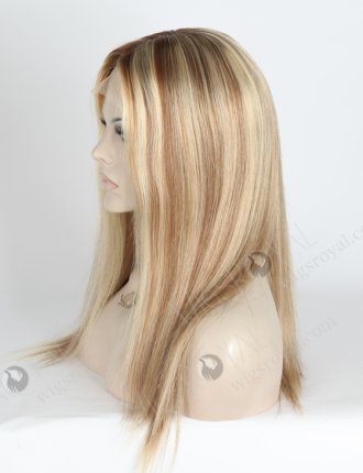 In Stock European Virgin Hair 16" Straight T9/22# with 9# Highlights Color Lace Front Silk Top Glueless Wig GLL-08003