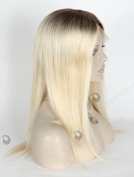 In Stock European Virgin Hair 14" Straight T9/60# Color Lace Front Silk Top Glueless Wig GLL-08007-3456