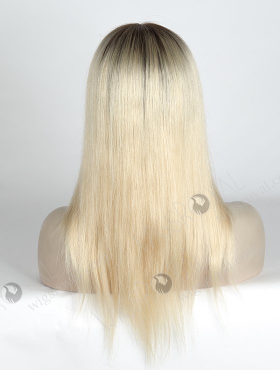In Stock European Virgin Hair 14" Straight T9/60# Color Lace Front Silk Top Glueless Wig GLL-08007-3457