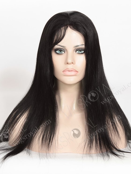 In Stock Indian Remy Hair 18" Straight 1# Color Full Lace Glueless Wig GL-01031
