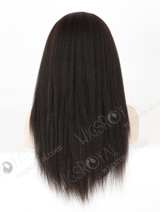 In Stock Indian Remy Hair 18" Kinky Straight 1b# Color Full Lace Glueless Wig GL-01034-3275