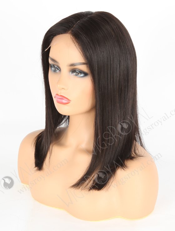 In Stock Indian Remy Hair 14" Bob Straight Natural Color 5"×5" HD Lace Closure Wig CW-01008-3222