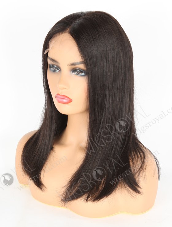 In Stock Indian Remy Hair 16" Bob Straight Natural Color 5"×5" HD Lace Closure Wig CW-01009-3228