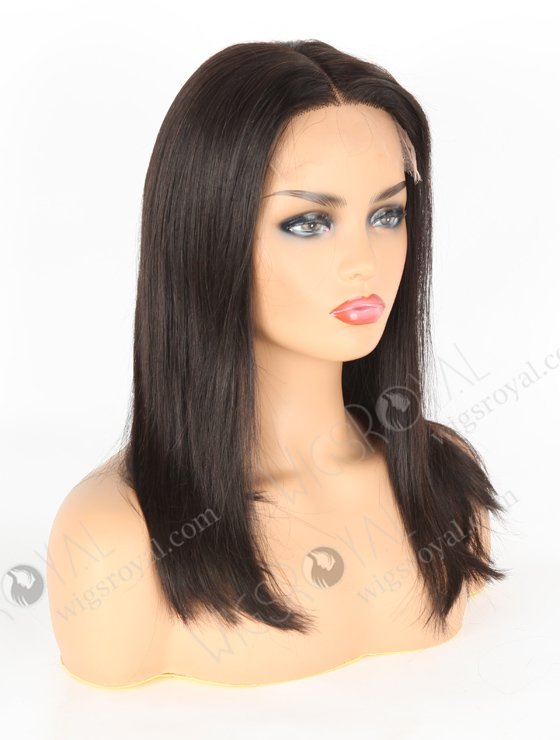 In Stock Indian Remy Hair 16" Bob Straight Natural Color 5"×5" HD Lace Closure Wig CW-01009-3231