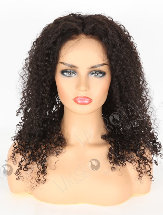 In Stock Indian Remy Hair 20" Tight Pissy Natural Color 5"×5" HD Lace Closure Wig CW-01013