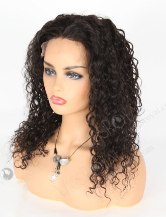 In Stock Indian Remy Hair 18" Molado Curly Natural Color 5"×5" HD Lace Closure Wig CW-01015